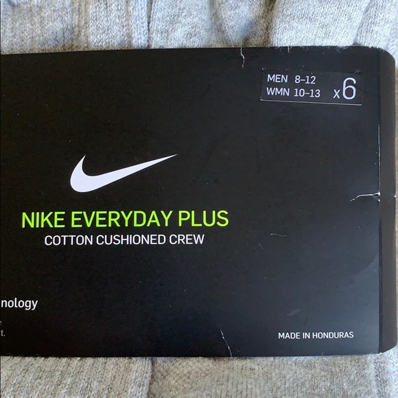NIKE EVERYDAY CUSHIONED 6 pairs set CREW SOCKS Men’s - Picture 4 of 16
